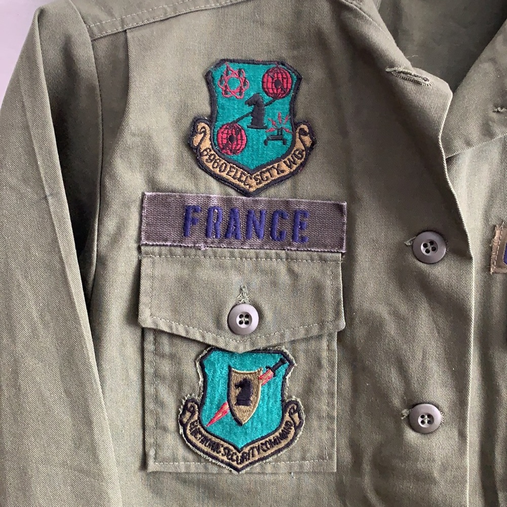 True Vintage Women’s OD Green Uniform Blouse - Picture 2 of 8